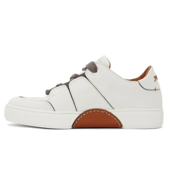 Ermenegildo Zegna Tiziano Leather Low Top White Sneakers | 11 - Picture 4 of 16